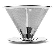 Easycups Stainless Steel Pour Over Coffee Dripper - Paperless Double Mesh Reusable Coffee Filter and 1-4 Cups...
