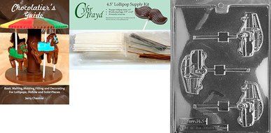 Cybrtrayd J043 School Bus Lolly Chocolate Candy Mold with Exclusive Cybrtrayd Copyrighted Chocolate Molding Instructions