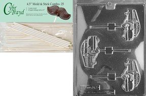 Cybrtrayd J043 School Bus Lolly Chocolate Candy Mold with Exclusive Cybrtrayd Copyrighted Chocolate Molding Instructions N2