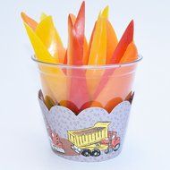 Construction Theme Cupcake Wrappers, Dump Truck Design, Confetti Couture Party Supplies, 36 Wraps