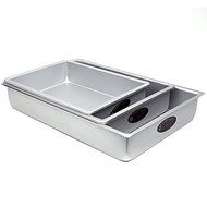 Cake Pan Set of 3, Rectangle 3 Inches by Fat Daddio's