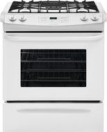 Frigidaire FFGS3025PW30" White Gas Slide-In Sealed Burner Range