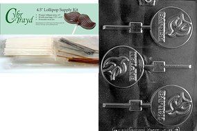 Cybrtrayd R065 Baptism Lolly Chocolate Candy Mold with Exclusive Cybrtrayd Copyrighted Chocolate Molding Instructions...