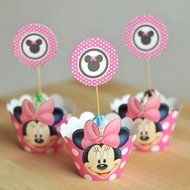 Winrase&reg; Set of 12 Chic Batman Mouth Kids Birthday Party Decoration Paper Cupcake Liner Wrap Wrappers with Toppers... N2