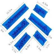 BleuMoo 6Pcs Letter Fondant Cake Mold Decorating Icing Cutter Mould Sugarcraft Tool DIY