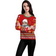 Sweatshirt,Morecome Women Long Sleeve Pullover Sweatshirt Santa Claus Christmas Tops N7