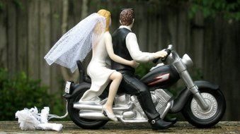 Motorcycle Biker Wedding Cake Topper By Magical Day