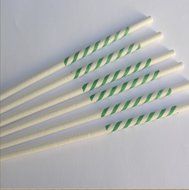 100pcs 6&quot; X 5/32&quot; Lollipop Sticks for Cake Pops - Green Stripe