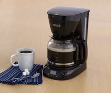 IMUSA USA GAU-18210B 12Cup Programmable Coffeemaker, , Black