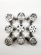 NEW Russian Tulip Tips Stainless Steel Icing Piping Nozzles Pastry Decorating Tips Cake Cupcake Decorator icing... N3