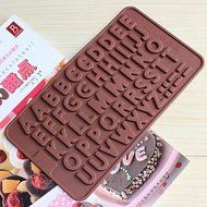 Sher Bakeware Silicone English Alphabet Baking Molds for Chocolate (Random Colors)