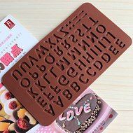 Sher Bakeware Silicone English Alphabet Baking Molds for Chocolate (Random Colors) N2