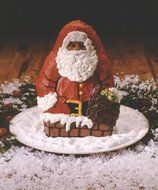 Nordic Ware Cake Pan: Santa Claus in Chimney ~ Father Christmas Holiday ~ 3D Stand Up ~ 2 Piece Cake Mold N2
