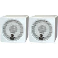 Pyle Home PCB3WT 3?&euro; 100W Mini-Cube Bookshelf Speakers White Pair 8?&copy; Imp Consumer Electronics