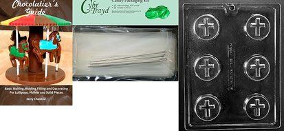 Cybrtrayd R073 Cookie with Cross Chocolate Candy Mold with Exclusive Cybrtrayd Copyrighted Chocolate Molding Instructions...