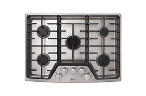 LG Studio LSCG307ST Gas Cooktop with 5 Sealed Burner Burners, Griddle, in Stainless steel