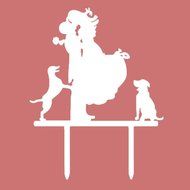 Black Funny Bridal Cake Topper