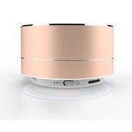 Generic Wireless Bluetooth Metal Steel Speaker With LED Light for Cell Phone iPhones - Golden