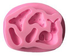 GogoForward DIY Silicone Fondant Mould Cake Decoration Chocolate Cutter Mold (Mushroom Snail Style)