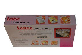 Alphabet Cake Pan Aluminum Alloy Alphabet Letters Number Cake Jello Tin Pan Fondant Mold with 12pcs Square Blocks... N6