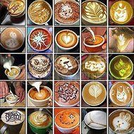 "16Pcs Cappuccino Latte Art Coffee Stencils Duster Cake Icing Spray" shopping N5