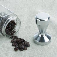 49mm Stainless Steel Modern Professional Barista Espresso Coffee Tamper Machine Coffee Bean Press Flat Base N4