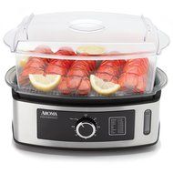 Aroma Housewares Professional 5-Quart Food Steamer, Stainless Steel N3