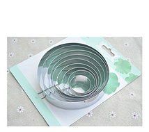 Anyana 9pcs set Circle Petals Stainless Steel Cookie Cutter Cake Mould Tool Kitchen Tool Sugar Paste Baking Mould... N3
