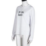 Women&#039;s Blouse,Laimeng Cotton Letters Printed Round Neck Hedging Blouse (XS, White) N13