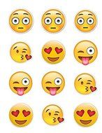 Kopykake Twelve Emoji Edible Cupcake Frosting Cake Toppers