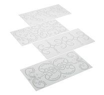 Cake Boss Decorating Tools 4-Piece Quilted Fondant Imprint Mat Set, Clear N6