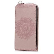 Badalink Galaxy S5 Mini Up-Down Open Folio Flip Case Kickstand Vertical PU Leather Embossed Totem Magnetic Snap...