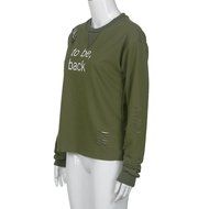 Women&#039;s Blouse,Laimeng Cotton Letters Printed Round Neck Hedging Blouse (XS, White) N18