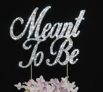 Bride to Be Crystal Cake Toppers Bling Silver Cake Decorations Weddings Birthday Anniversary Showers Party by...