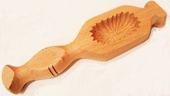 Carved Wooden Ma'amoul Middle Eastern Cookie Mold (Nut Design) N5