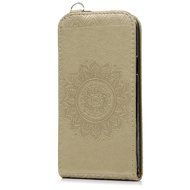 Badalink Galaxy S5 Mini Up-Down Open Folio Flip Case Kickstand Vertical PU Leather Embossed Totem Magnetic Snap... N8