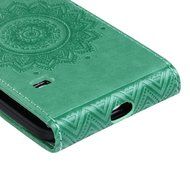 Badalink Galaxy S5 Mini Up-Down Open Folio Flip Case Kickstand Vertical PU Leather Embossed Totem Magnetic Snap... N10