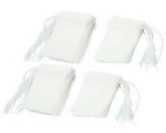 Leegoal (TM) Disposable Drawstring Seal Filter Empty Paper Tea Bags (White,M Size,Set of 100) N3