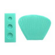 Anyana 2 Pcs/set Wedding Fondant Cake Decorating Tools Cooking Form to Bake Wilton Forma De Silicone Flower Mold... N2