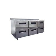Hoshizaki CRMR72-WD6 72" Commercial Series Worktop Refrigerator with 6 Drawers 21.25 cu. ft. Capacity Stainless...