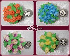 Russian Piping Tips set of 52 PCS: BULOO Products 32 Pastry Nozzles+2 SPHERE BALL Nozzles+15 Pastry Bags+2 Silicone... N2