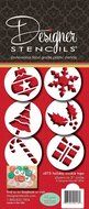 Designer Stencils C073 Holiday Cupcake and Cookie Stencil Tops, Beige/semi-transparent