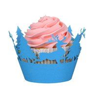 Oksale 24Pcs Christmas Hollow Lace Cup Muffin Holder Cake Paper Case Wraps Cupcake Wrapper for Wedding Birthday...