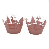 Oksale 24Pcs Christmas Hollow Lace Cup Muffin Holder Cake Paper Case Wraps Cupcake Wrapper for Wedding Birthday... N2