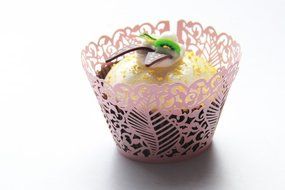 Kuke 24 pcs Seabed Leaf Laser Cut Cupcake Wrappers Cupcake Liners Muffin Container for Baby Shower Baby Birthday... N2