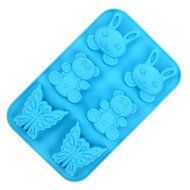 Crystallove Novelty Silicone Cake Mold Muffin Pudding Jelly Bakeware Color Randomly (3pcs, Christmas Style) N25