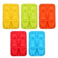 Crystallove Novelty Silicone Cake Mold Muffin Pudding Jelly Bakeware Color Randomly (3pcs, Christmas Style) N26