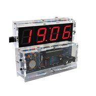 DIY Electronic 4 Digit Large Screen LED Clock Kit Temperature Display Red inventor Learning Electronic Kit Toy... N2