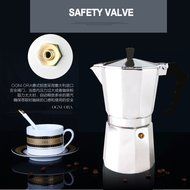 Hmlai Hot Sale 240 ML Aluminum Moka Express Made in Italy 6 Cup Stovetop Espresso Maker + One Coffee Spoon (stainess... N6