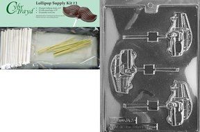 Cybrtrayd J043 School Bus Lolly Chocolate Candy Mold with Exclusive Cybrtrayd Copyrighted Chocolate Molding Instructions N3